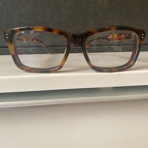 Linda Farrow tortoise frame eyeglasses